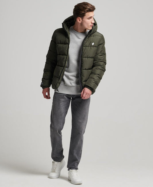 Hooded Sports Puffer Jacket